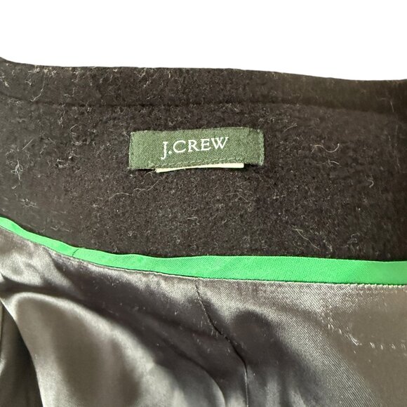 J. Crew women's black fully lined double breasted long sleeve coat - Picture 7 of 8